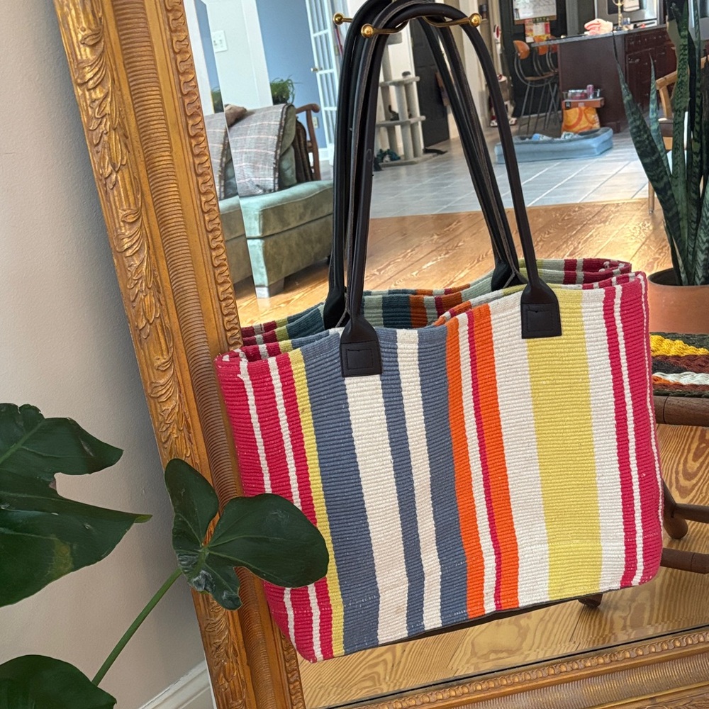 Striped Multicolor handwoven Bag from Dash & Albert Rug Company